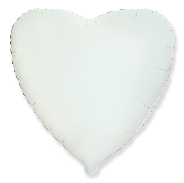 201500B, И 18 Сердце Белый / Heart White / 1 шт /, Фольгированный шар (Испания), 4620031225553