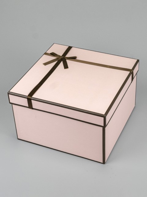 W5853, Набор коробок подарочных квадратных 3шт, 25х25xH15 см, розовый, 2009980175331