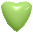 221752, Аг 19 Сердце Мистик Фисташка / 1 шт / Фольгированный шар (РОССИЯ), 4640122221752