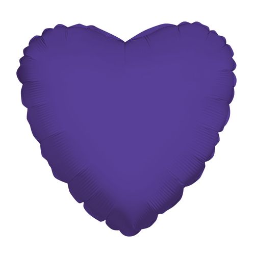 16848, Шар Ф 18" Сердце Металлик фиолетовый/Рurple 45 см /С, 681 070 171 700