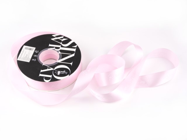 Лента Romantic (полиэстер), 25 мм 45 ярдов, розовый, 2009980170169