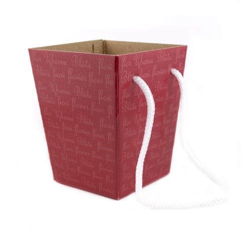 Коробка для букета, 9,3х12х15см, красный (в уп. 10 шт.), 2009141521946