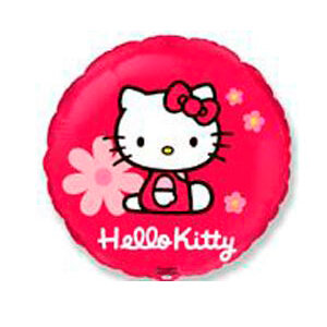 2301977, FM Круг И-335 Hello Kitty в цветочках 18"/45см шар фольгированный, 8435102301977