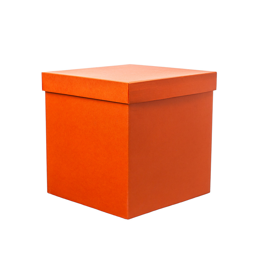 Коробка подарочная Куб, 20х20х20см, оранжевый, 2009141432242