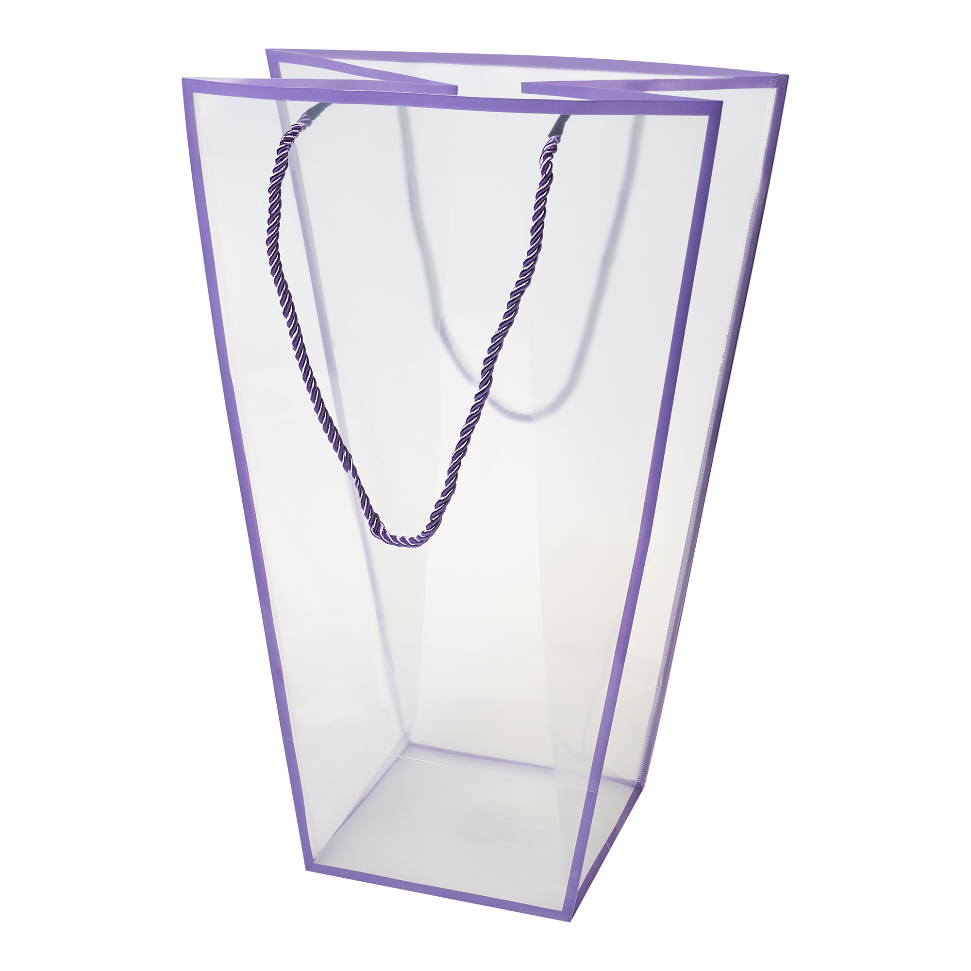 Прозрачная сумка-трапеция "Кант" 29 x 15 x 42.5 cm, (в уп. 10 шт), Сиреневый, 4640171723832
