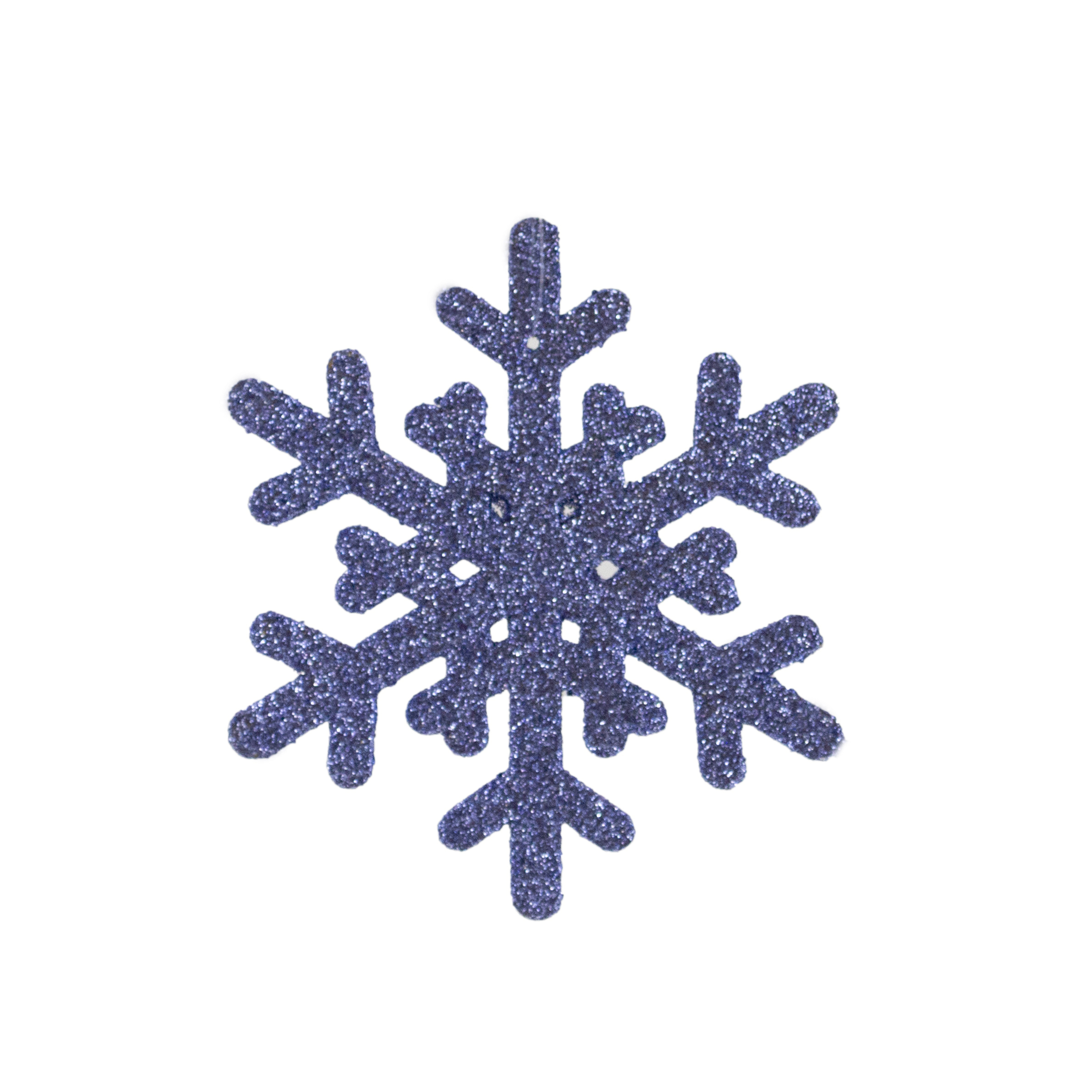17HHF5155BL Украшение подвесное Снежинка с глиттером (дерево), 10х10см, син. 2009141507087