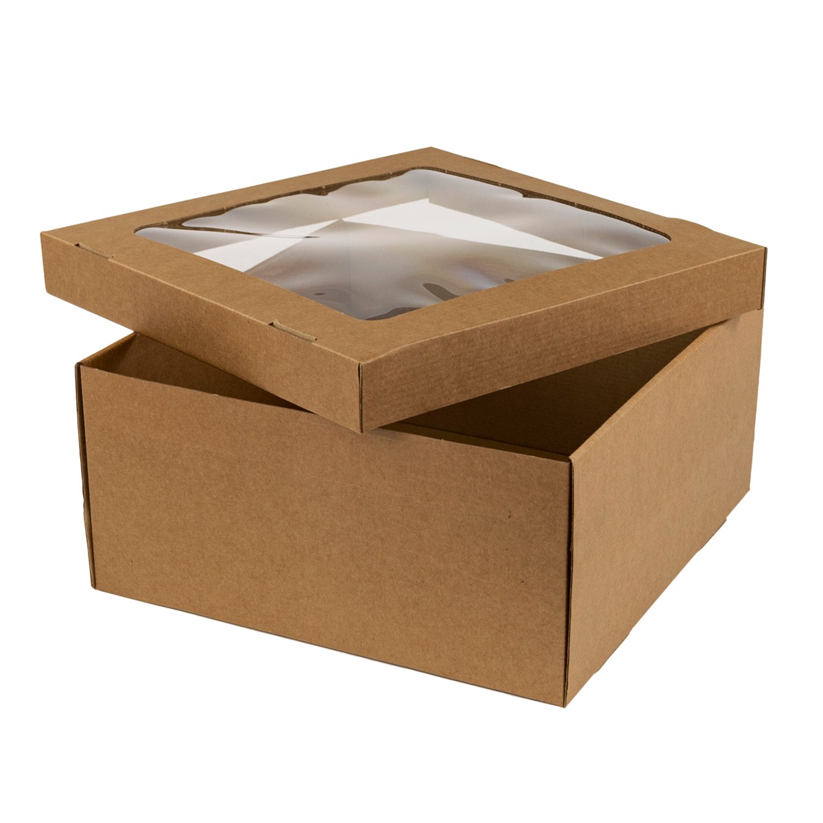 Коробка подарочная с крышкой 32х32х15см, натуральный, (в уп. 3 шт.), 4627197657310