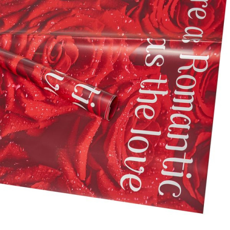 Матовая плёнка "Красные розы 5", 10  листов в упаковке, 65 микрон, 60cmx60cm, 4640171725423