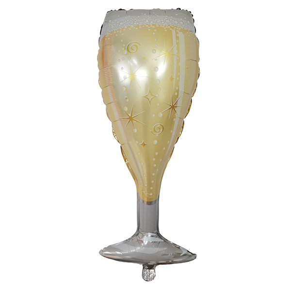 6073411, Y Фигура бокал Шампанского Gold 44см Х 100см шар фольгированный, 4690296073411