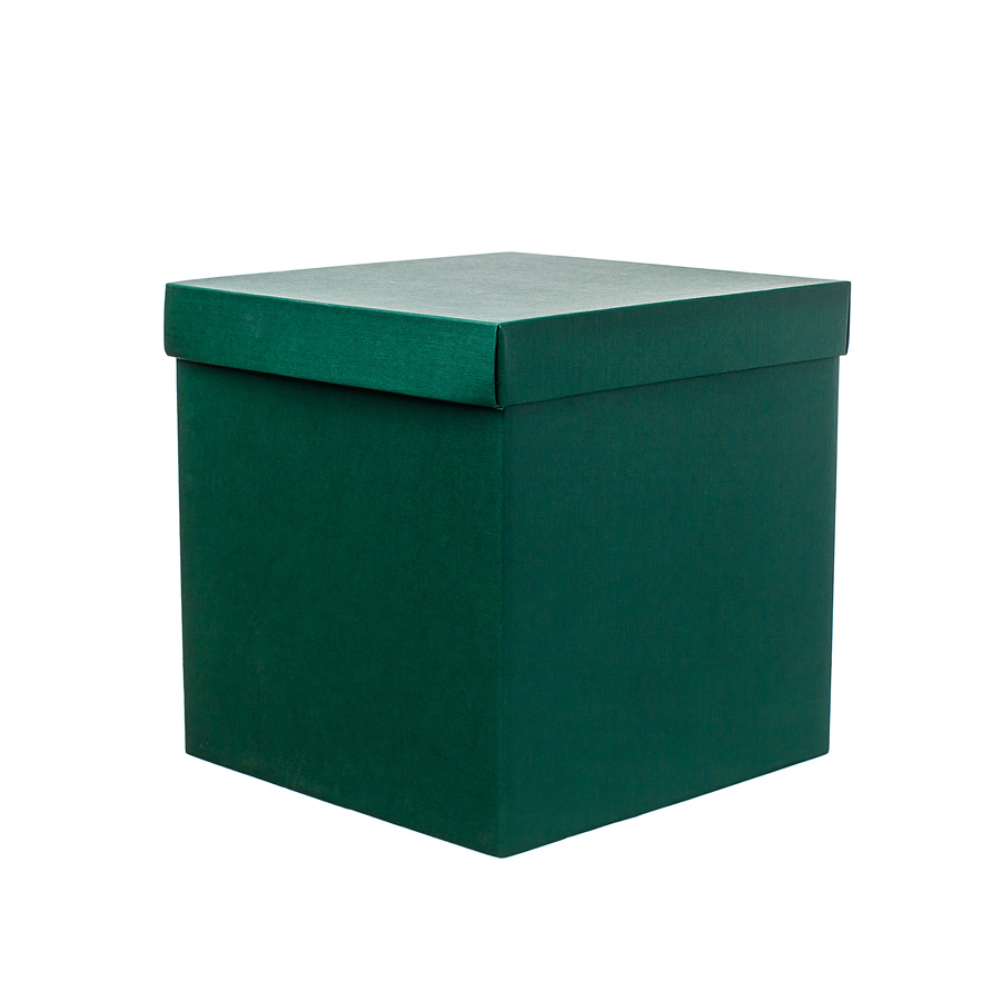Коробка подарочная Куб, 20х20х20см, зеленый, 2009141432303