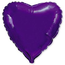 07745, Шар Ф 18" Сердце Металлик фиолетовый/Purple 45 см /K, 2 240 571 142 138