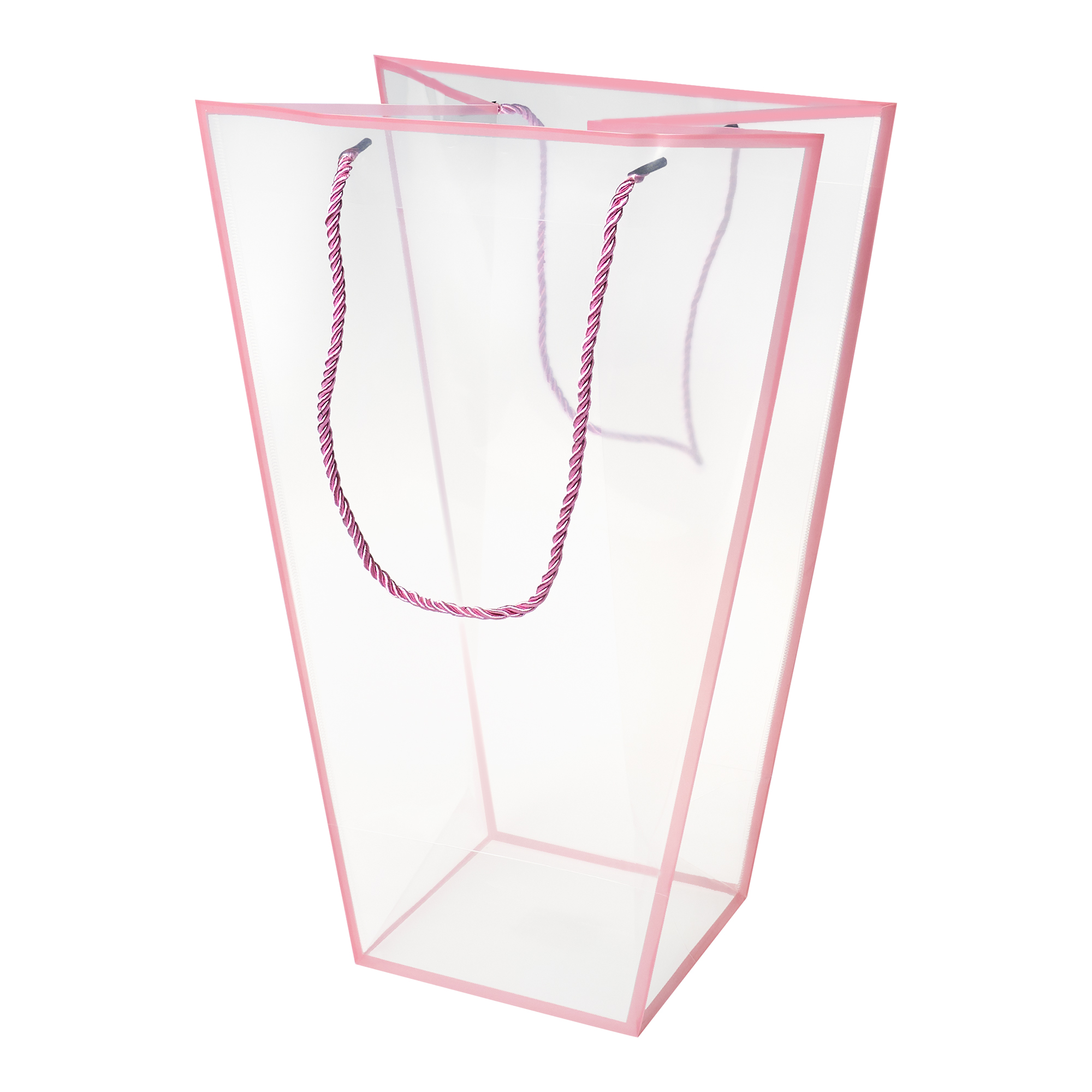 Прозрачная сумка-трапеция "Кант" 29 x 15 x 42.5 cm, (в уп. 10 шт), Розовый, 4640171723818