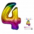 317-34-4-RB-QX, К 34 Цифра "4" радуга в упаковке / Four / 1 шт / (Китай), 4 630 038 294 131