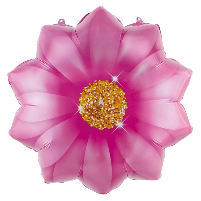 190454, К 18 Цветок розовый / Flower pink / 1 шт /, Фольгированный шар (Китай), 4670078731937
