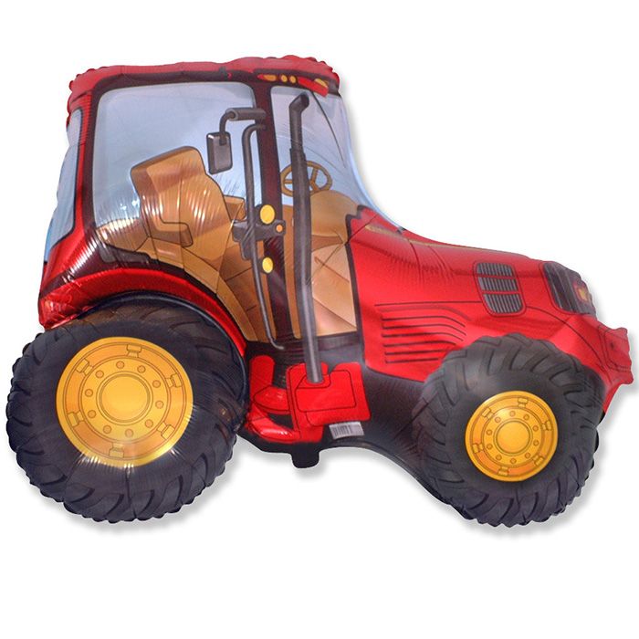902681R, И 14 Трактор (красный) / Tractor Red / 1 шт /, Фольгированный шар (Испания), 4620034240775