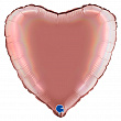 180P04RHRG, G 18 Сердце Розовый платина голография / Heart Rainbow Holographic Platinum Pink / 1 шт /, Фольгированный шар (Италия), 8050195186241