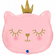 72071G, G 26 Котенок принцесса. Розовый / Cat Princess / 1 шт /, Фольгированный шар (Италия), 8050195720711