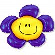902548L, И 14 Цветочек фиолетовый (солнечная улыбка) / Flower 1 / 1 шт /, Фольгированный шар (Испания), 4620034240850