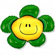 902548VE, И 14 Цветочек зеленый (солнечная улыбка) / Flower 1 / 1 шт /, Фольгированный шар (Испания), 4620034240829