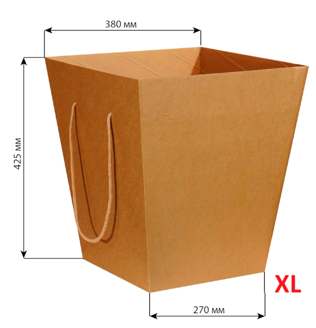 ,Коробка для букета 270х380х425, XL, крафт, 2240571113374