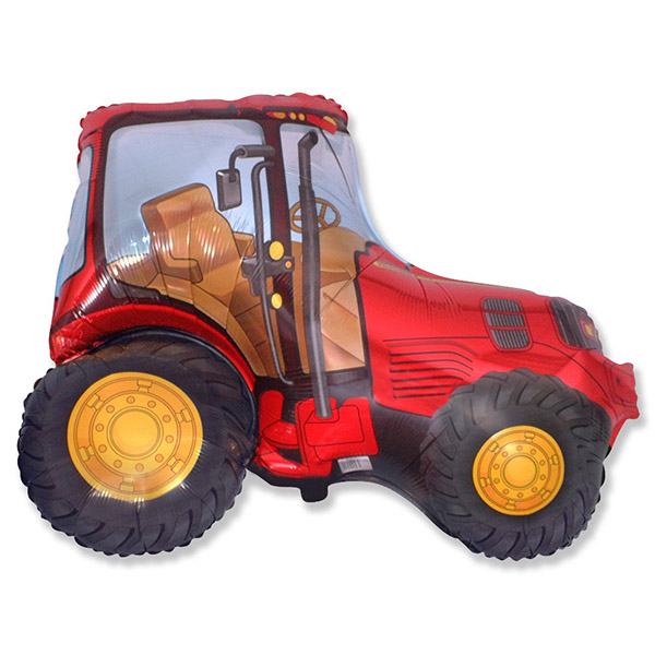 109580, FM Фигура гр.4 И-195 Трактор красный 65см Х 93см шар фольга, 4690296009977