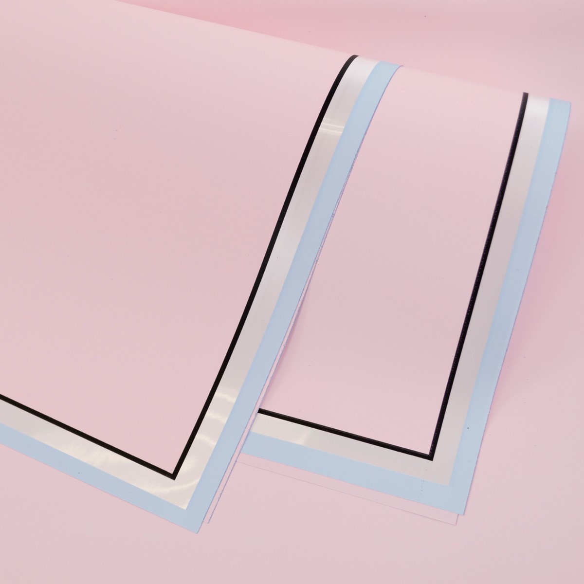 OPPC02, Пленка матовая с каймой 20 листов, 58х58см, розовый, 4627197649131