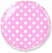 402577RSB, И 9 Круг Горох (Розовый) / Dots Pink / 1 шт /, Фольгированный шар (Испания), 4620031229087