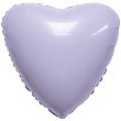 221325, Аг 19 Сердце Лаванда / 1 шт /, Фольгированный шар (РОССИЯ), 4640122221325
