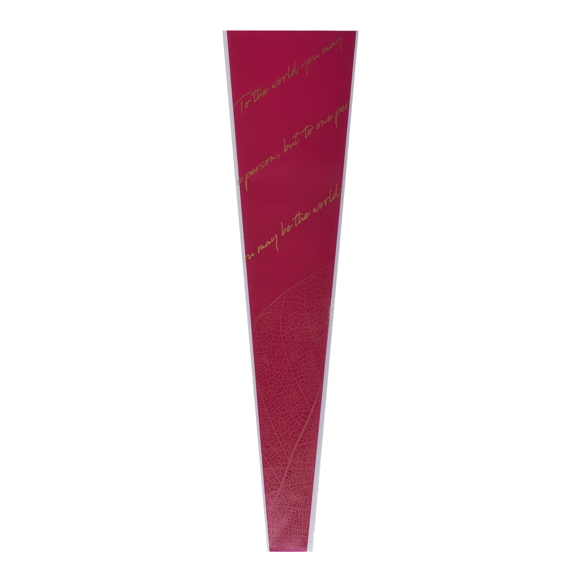 Пакет-конус для цветов "Строчки" 45cmx12,5cmx4cm,  50шт/уп, цв. Красный, 4640171724211