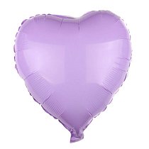 30639, Шар Ф 18" Сердце Пастель фиолетовый/Рurple  45 см /К, 4627157276544