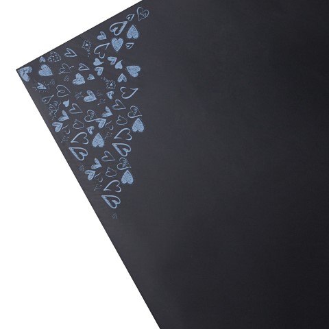PHX-012-S171 Пленка матовая Сердца 20 листов, 60х60см, черный/белый 2009141498675