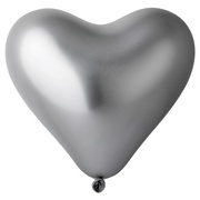 1105-0412, Сердце 12"/89 Хром Shiny Silver, (в уп. 25 шт), 8 021 886 198 959
