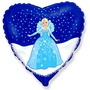 1202-2054, Ф 18" Принцесса в синем сердце/FM, 8435102301847