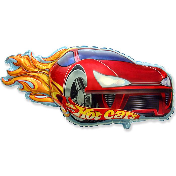 902748R, И 14 Гонка (красная) / Hot Car red / 1 шт /, Фольгированный шар (Испания), 4620031229568