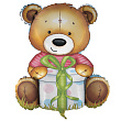 2104-02, G 33 Фигура Милый мишка / Cute bear / 1 шт /, Фольгированный шар (Италия), 4670078712332