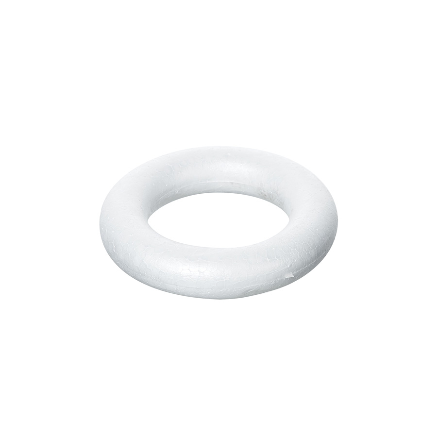 YM-R15 Кольцо (пенопласт) 15х2,5см, белый, 2009141483879