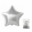 157-02-S-QX, К 18 Звезда Серебро в упаковке / Star Silver / 1 шт /, Фольгированный шар (Китай), 4620034246029