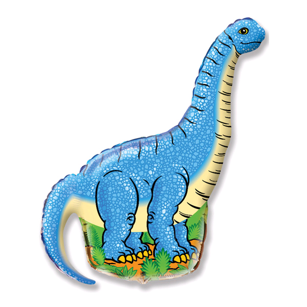 6009953, FM Фигура гр.11 И-72 динозавр Диплодок голубой 110см X 66см шар фольга, 4690296009953