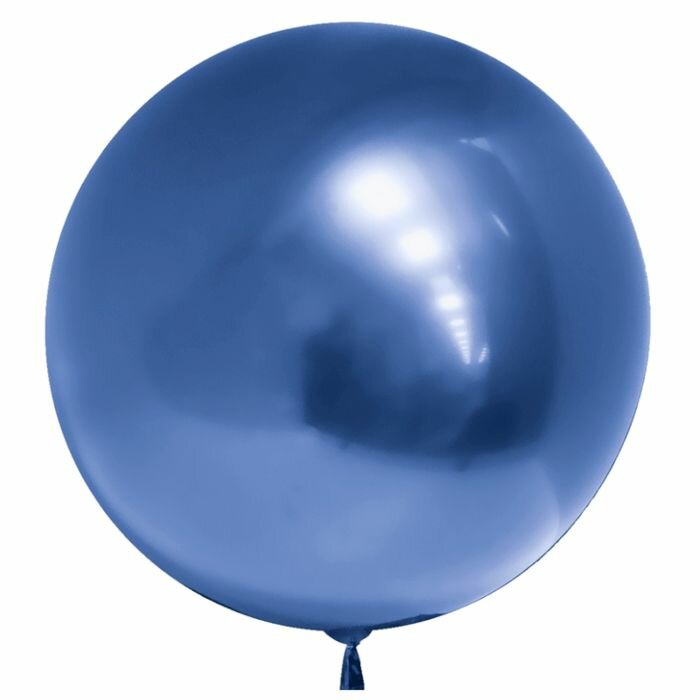 31084, Шар 18" СФЕРА BUBBLE DECO хром синий/Blue 45см /К, 4627163891090