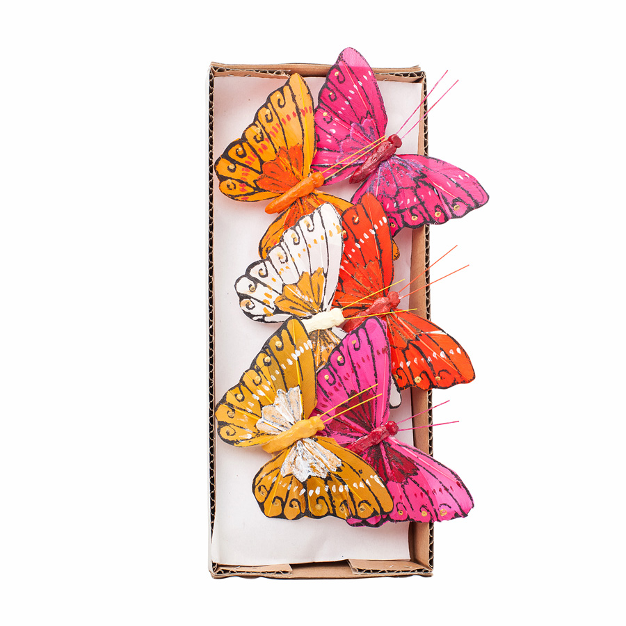 14ABX0021/22-10, Набор бабочек на прищепках, 10см, 12 шт., 2280141418041