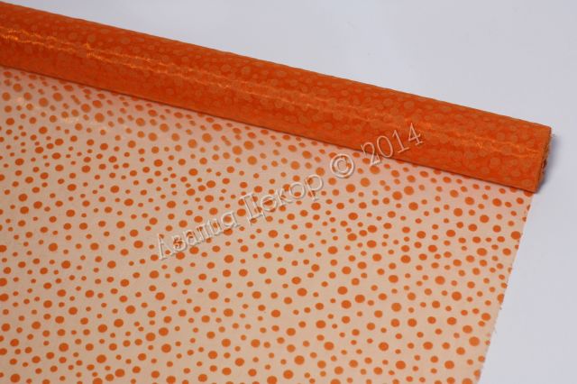 COTW-70-10-022, Органза Мошка 70 см 9 м, оранжевый, 2077140935163