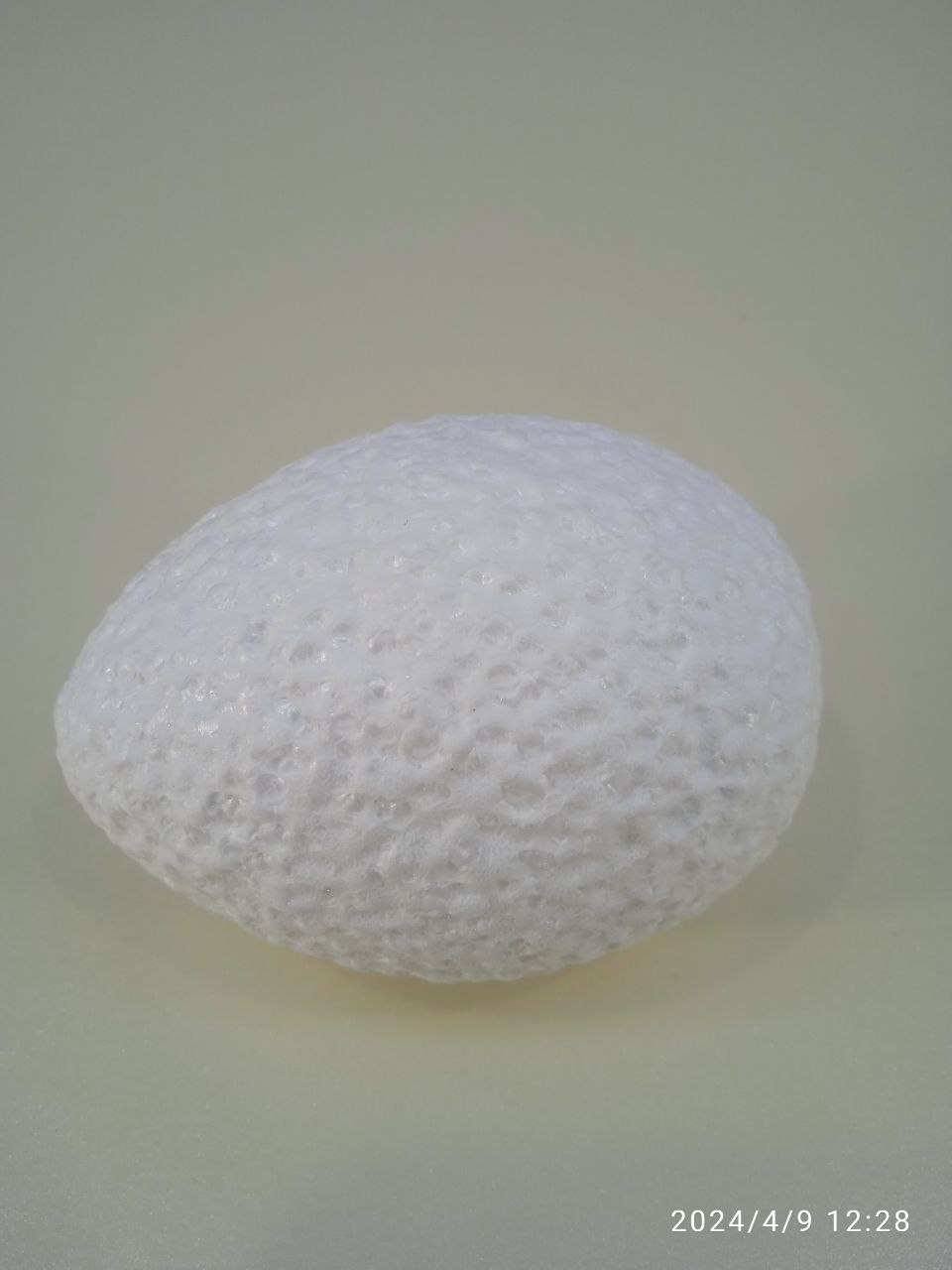 Яйцо пенопласт объемное  d=5,5 х 8 см., 1 шт., 2240571176324