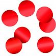 411007, Конфетти "Круги красные" фольгированные 4 см / 500 г / (Китай), 4 620 031 220 992