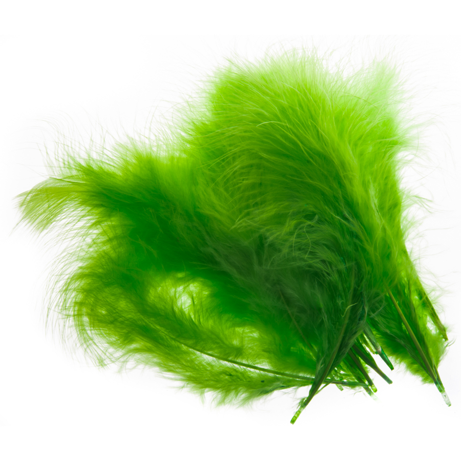 HJ-014-green, Набор перьев, 24 шт., 19см, зеленый, 2279141011345