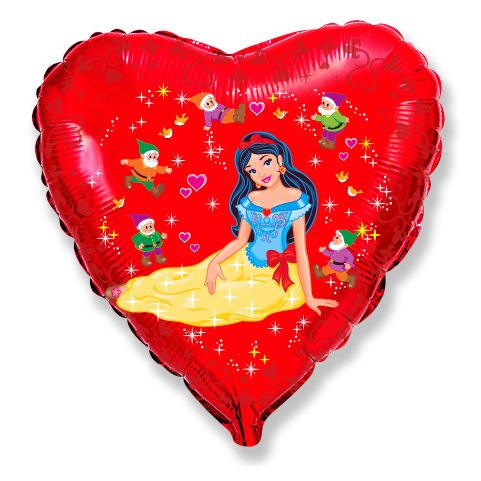 201683, И 18 Сердце Леди Бантик / Snow Lady / 1 шт /, Фольгированный шар (Испания), 8435102308860