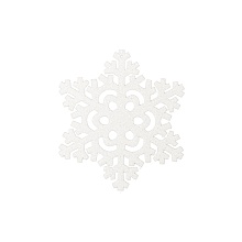 16HHD5281 Украшение подвесное Снежинка с глиттером (дерево), 12х12см, белый 2009141461808