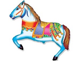 901625, FM (14) Фигура гр.3 И-207 Лошадь цирковая 72 см х 45 см шар фольга, 8435102308853